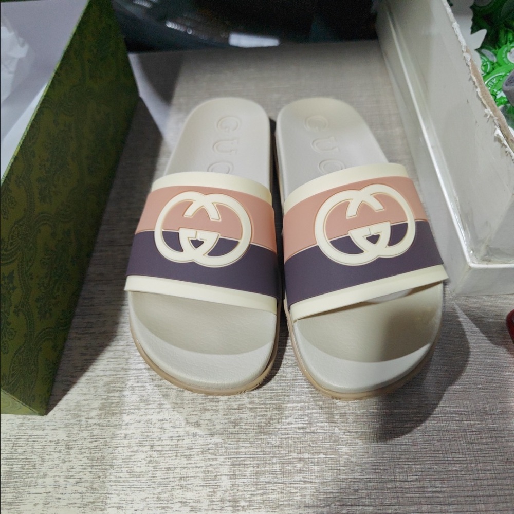 Stylish Women's Sandals - Cream, Pink, and Black